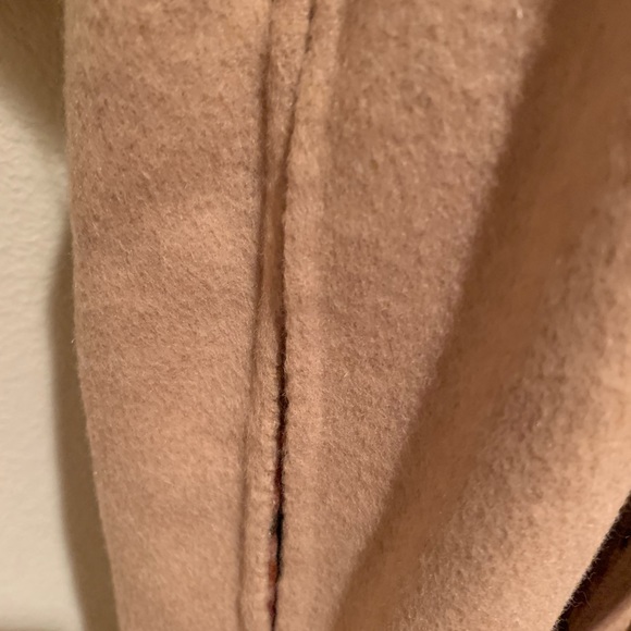 NWT Banana Republic Reversible Coat: Brown Plaid & Camel, Open, Tie Belt, Large - Picture 13 of 16
